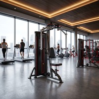 Machine de musculation à colonne double réglable pour hôtels et salles de sport, usage intensif