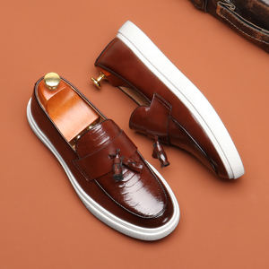 Chaussures habillées classiques pour hommes, style Oxford, en cuir, fabriquées en Chine, pour mariage et soirée - Product Image 2