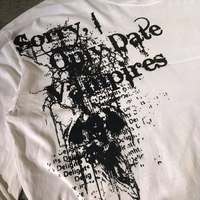 Camiseta de Hombre, Nueva Colección Otoño, Estilo Gótico Y2K, Diseño Gráfico Americano Vintage, Talla Grande, Informal, Venta al Por Mayor, Logotipo de Marca Personalizado