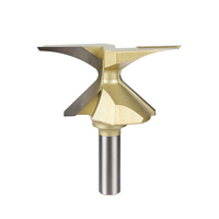 Fraise à bois HSS R18/R30/R50 à queue de 1/2 pouce pour portes et armoires en bois, pour courbes et arcs - Durable 55HRC, 10-12 hélices, OEM