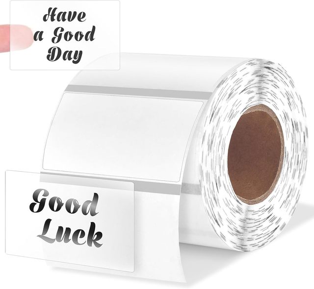 Customizable Durable Transparent Thermal Labels for Small Business DIY Logo Design Multipurpose Waterproof Roll Printable Candle