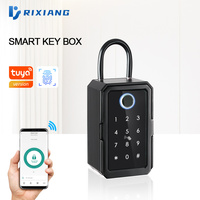 Boîte à clés intelligente Empreintes digitales et code PIN Tuya App Control Stockage sécurisé en alliage de zinc pour la maison et le bureau Coffre-fort à clés sans perçage