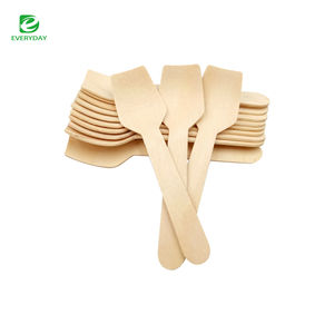 에코 무취 아이스크림 시음 숟가락 자작 나무 나무 숟가락 제조 작은 나무 숟가락 미니 - Product Image 6