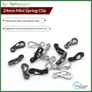 Wholesale Popular Aluminum Mini Spring Clasps Portable SF Spring <b>Snap</b> <b>Hook</b> Construction Backpack Keychains Accessories Hot Sell - Product Image 5