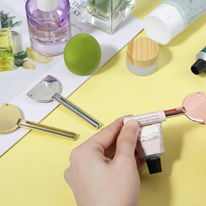 Presse-tube manuel en métal Rose Arge pour <span class=keywords><strong>nettoyant</strong></span> <span class=keywords><strong>visage</strong></span>, couleur plaqué or et argent, support de dentifrice et presse-crème pour salle de bain - Product Image 6