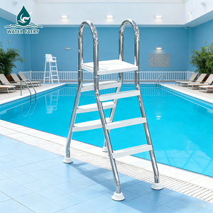 Échelle de <span class=keywords><strong>piscine</strong></span> Water Faery en acier inoxydable robuste, double face, résistante à la corrosion, entrée/sortie facilitée des deux extrémités <span class=keywords><strong>pour</strong></span> piscines - Product Image 4