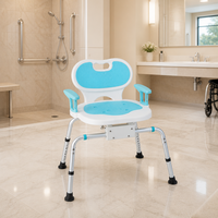 Chaise de bain imperméable pour personnes âgées avec accoudoirs pour personnes handicapées