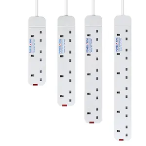 Power Strip with Extension Cord and Socket, African British Standard UK Plug 13A 3-meter Length