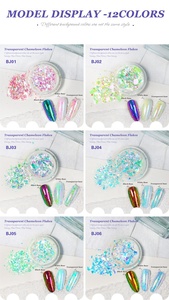 Vente chaude en vrac Transparent caméléon flocons 12 couleurs caméléon flocons Chrome ongles flocons paillettes pour ongles - Product Image 4
