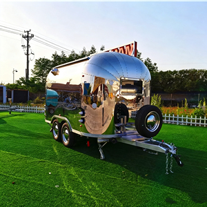 Carrito de Comida Rápida de Acero Inoxidable, Calidad Comercial para Restaurantes, Gourmet, 4 Ruedas, 13 pies, Venta Ambulante de Té con Leche y Helados - Product Image 4