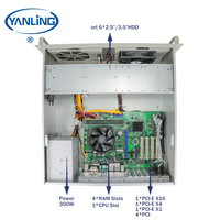 Murah 4U Peladen Industri Inti I7 6700 Quad Core Peladen Penyimpanan Nas dengan Port DVI-D 6 * COM