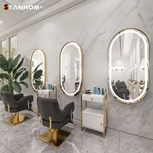 Stanhom Beauty Kapperszaak Haargouden Salon Spiegel Met Led-Verlichting