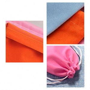 Custom Velvet <b>Drawstring</b> <b>Pouches</b> for Jewelry Storage Novelty Christmas Gift Bags - Product Image 3