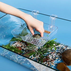 Acrylic trong suốt có thể điều chỉnh rùa Basking nền tảng rùa Dock đoạn đường nối với hút ly lý tưởng cho rùa Tank phụ kiện - Product Image 4