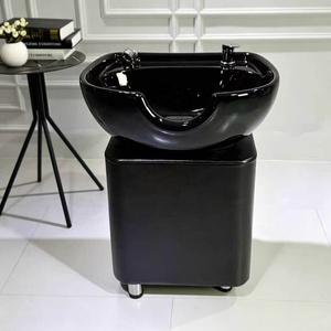 Lavacabezas de Cerámica para Salón, Diseño Minimalista, Fácil de Limpiar, Mueble Comercial para Baño - Product Image 3