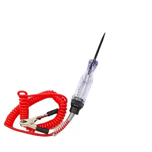 Car battery 6V-12V-24V spring test pen length 2.8m DC transparent test pen Red Spring