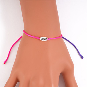 남여 공용 사용자 정의 로고 위시 카드 팔찌 소녀 선물 또는 우정 액세서리를위한 유행 사랑 커플 매력 - Product Image 4