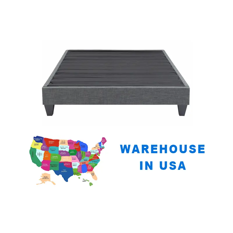 Durability And Quality Construction Twin Full Queen And King Size Bed Base Platform Mattress Foundation Bed Frame For Bedroom