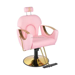 LUXMARS, silla rosa fuerte personalizada, peluquero, pelo, logotipo personalizado, muebles de salón, silla de estilo moderno, cuero sintético personalizable