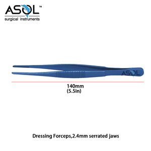 <span class=keywords><strong>Pinzas</strong></span> quirúrgicas dentadas fabricadas profesionalmente para apósitos de tejido de 5,5 pulgadas de largo - Product Image 2
