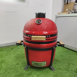 AUPLEX - Parrillas Kamado Rojas de 15 Pulgadas para Barbacoa, Ahumador de Jardín para Acampar, Barbacoa <span class=keywords><strong>Familiar</strong></span>, Asadores de Carbón - Product Image 2