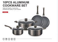 Ensemble de casseroles et poêles antiadhésives, ensemble de 6 pièces pour cuisinière à induction, ensemble de cuisine non toxique avec poêles à frire