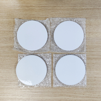 Sous-verre en céramique personnalisé Topjlh avec dos en liège, rond, pour sublimation, transfert thermique, tapis de tasse, cadeau pour la maison, décoration de table