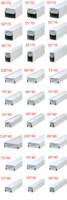 Profilé LED en aluminium encastré pour plafond, en plâtre ou cloison sèche, pour éclairage en bande, couleur noir argenté