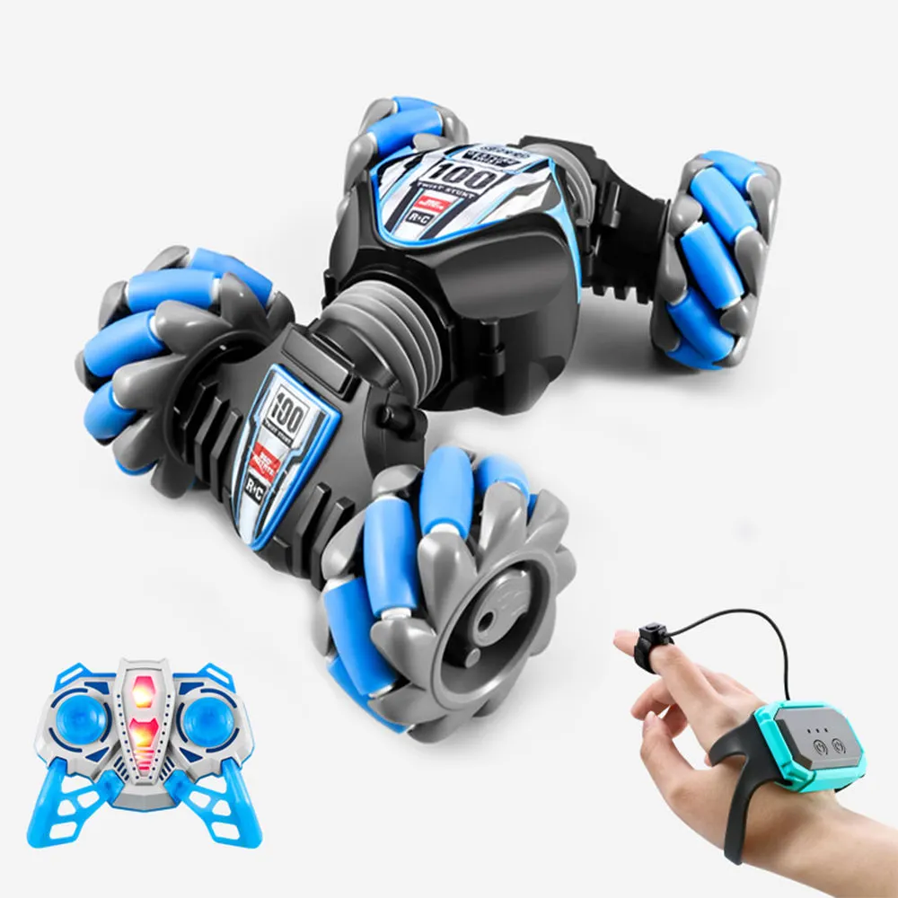 Dual Mode Gesture Sensor RC Twister Toys With Music Remote Control Stunt Car Toy Deformation Radio Control Truck Toys