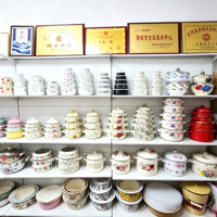 Plateau en émail Senny, 20 cm à 40 cm, 7 tailles au choix, bord rouge double bonheur, assiette de service florale, vente en gros, directement de l'usine