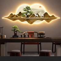 Modern Luxury LED-Lit Landscape Wall Art Mural Art Deco Canvas Framed Living Room Sofa Background Excellent Decorative Painting