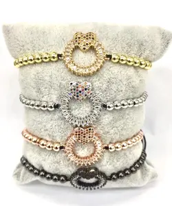 BMZ 2024 nuovo diamante anello iniziale braccialetto vegano gioielli riciclati braccialetto di moda ragazze