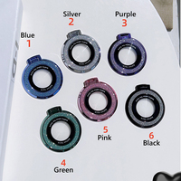 Support de bague de doigt scintillant de luxe, support mobile magnétique en strass diamant, béquille de rotation magnétique du chargeur sans fil