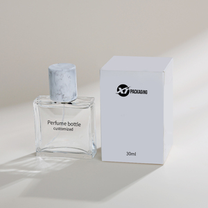Clear Rectangular Screw Cap Glass <b>Perfume</b> <b>Bottle</b> <b>30ml</b> Custom Logo Packaging - Product Image 1
