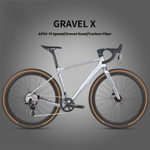 Bicicleta de Carretera GRAVELX APEX-11 Velocidades, Cuadro de Fibra de Carbono, Ruedas de Aleación, Frenos de Disco Hidráulicos, Neumáticos 700C, Horquilla Rígida - Product Image 1