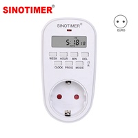 Tomada elétrica digital de tomada da ue, temporizador de tomada 220v controle de tempo 7 dias temporizador programável interruptor de contagem regressiva