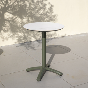 Mesa de Comedor Redonda OSMEN <span class=keywords><strong>Jennifer</strong></span>, Tablero de Piedra Sinterizada de Aluminio, Muebles Modernos para Patio y Restaurante al Aire Libre - Product Image 1