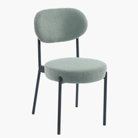 Chaises de salle à manger en tissu de style moderne et luxueux pour la chambre à coucher, meubles de salle à manger avec pieds en métal