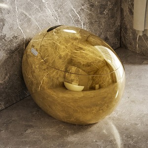 ตู้เก็บน้ำอัจฉริยะสุดหรูห้องส้วมอัจฉริยะห้องน้ำห้องส้วม <span class=keywords><strong>WC</strong></span> commode ไข่อัตโนมัติสีทองเซรามิก - Product Image 3