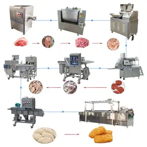 Máquina de produção automática de batatas de hambúrguer, fabricação industrial de galinha grande
