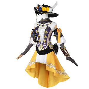 Costume de cosplay complet Anime <span class=keywords><strong>Genshin</strong></span> <span class=keywords><strong>Impact</strong></span> Navia avec chapeau, chaussures, robe et uniforme de cosplay Fontaine Navia - Product Image 4