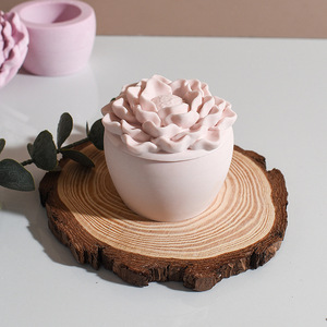 Moules en silicone pour résine époxy DIY, fleurs de pivoine et de camélia, coupelles à bougies, pots de rangement, boîtes de rangement, créations en plâtre - Product Image 4