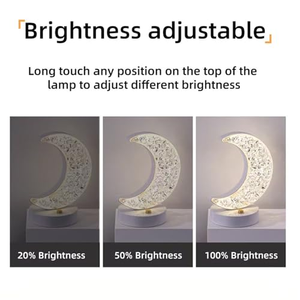 Lámpara de Mesa LED RGB Inalámbrica de Estilo Moderno para Dormitorio, Lámpara de Noche Recargable, Decoración Romántica Simple con Forma de Estrella y Luna, Funciona con Batería - Product Image 4