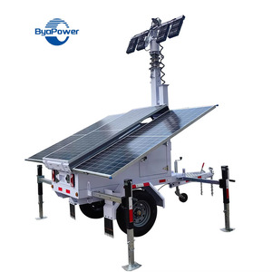 Rimorchio telecamera solare CCTV Off-Grid sistema di connettività per telefono cellulare monocristallino silicio policristallino tipi di <span class=keywords><strong>pannelli</strong></span> in silicio - Product Image 1