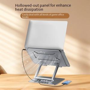 लैपटॉप डॉकिंग स्टेशन मेटल स्विवेल यूएसबी हब स्वाइप फोल्डिंग कूलिंग टाइप-सी डॉकिंग स्टेशन कंप्यूटर - Product Image 5