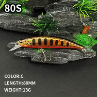 Leurre de pêche artificiel Minnow Wobbler RYUKI 80S coulant pour la pêche à la traîne, 8cm 13g, Rozantea Jerkbait pour Culter Alburnus et Bass