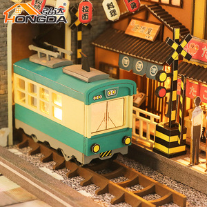 Hongda M2211 style japonais en bois <span class=keywords><strong>Book</strong></span> <span class=keywords><strong>Nook</strong></span> bricolage miniature livre coin personnalisé 3d livre coin kit - Product Image 5