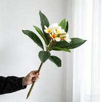 Bunga Frangipani Buatan Berkualitas Tinggi Grosir, Bunga Frangipani Putih, Dekorasi Rumah, Rangkaian Bunga