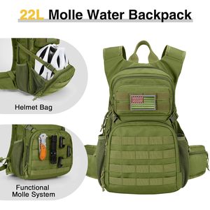 Mochila de Hidratación CVLIFE de 22L, Mochila Táctica Molle con Bolsa de Agua, Cierre de Cremallera Resistente, Mochila de Senderismo para Hombres y Mujeres - Product Image 4