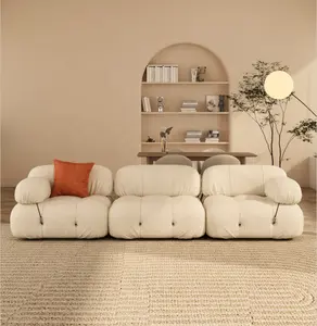 Casa móveis apartamento de alta qualidade moderno criativo modular combinação boucle forma l sofá de canto 3 lugares do mario bellini sofá
